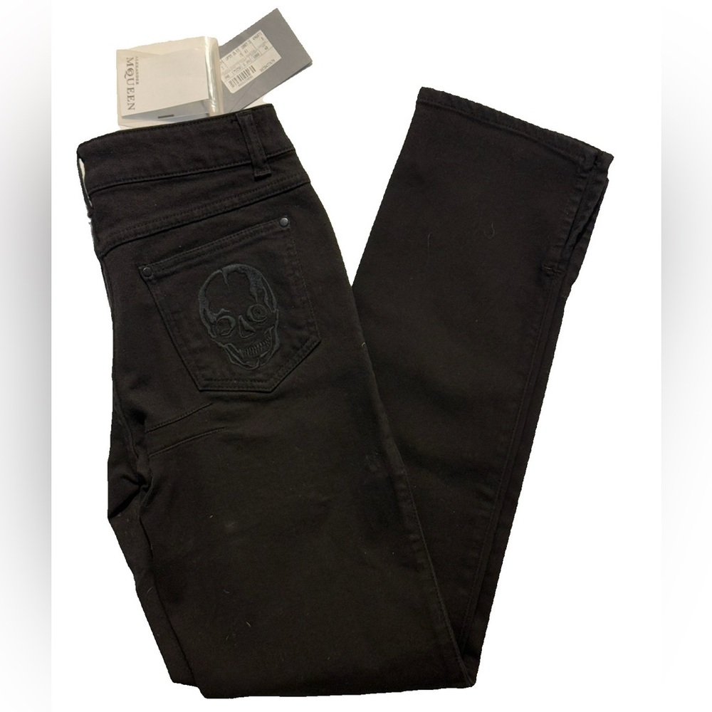 NWT | Alexander McQueen Skull Pocket Black Jeans | Size 40